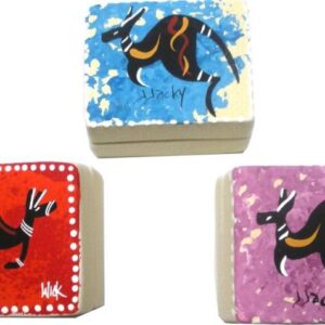 Box Rectangle Hand Painted Contemporary Art 6cm