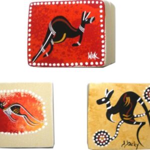 Box Rectangle Hand Painted Contemporary Art 9cm