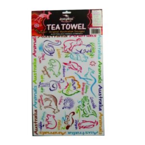 Cotton Teatowel Animals Australia