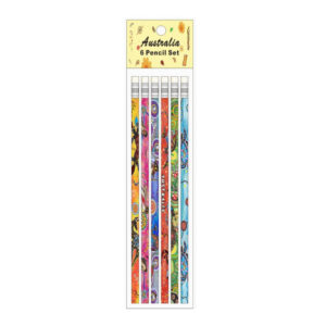 Pencil Set 6 Piece Aboriginal designs